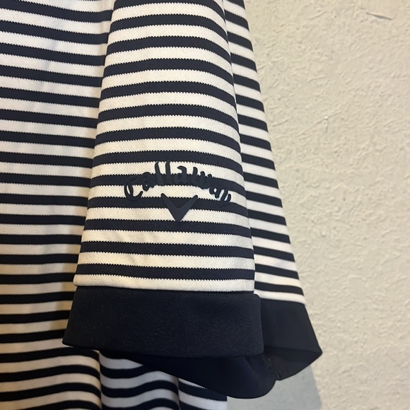 Callaway Navy & White Striped Polo size Large - Picture 5 of 6